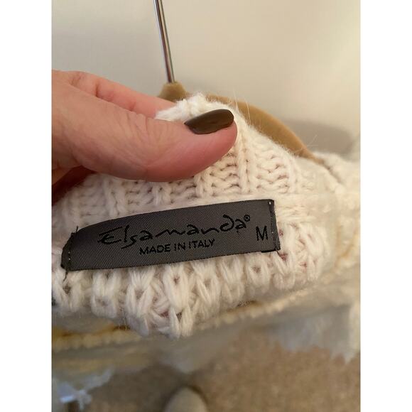 Elsamandra Italian Sweater | Front fringe |Medium |Wool Alpaca - Picture 3 of 7